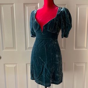 Velvet green dress